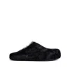 Marni Long-hair Calfskin Fussbett Sabot In Black