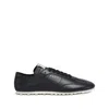 Marni Leather Low-top Sneakers And Contrasting Sole In Black