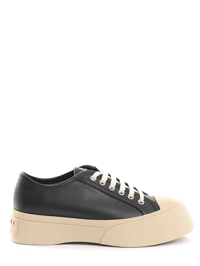 Marni Black Smooth Leather Sneakers