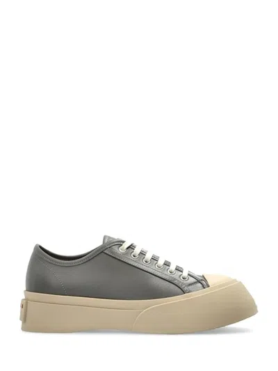 Marni Low Top Platform Sole Sneakers In Gray