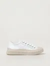 Marni Embroidered-logo Leather Sneakers In White