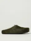 Marni Green Long-haired Calfskin Footbed Sabot In Green