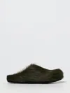 Marni Long Hair Calfskin Fussbett Sabot In Green