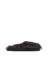 Marni Brown Long Hair Fur Fussbett Slippers In Moca
