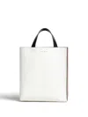 Marni Dual Tone Tote Bag With Handles And Strap In White