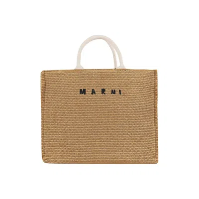 Marni Shopping Bag In Brown