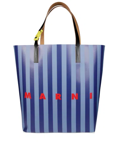 Marni Shopping Bag In Blu