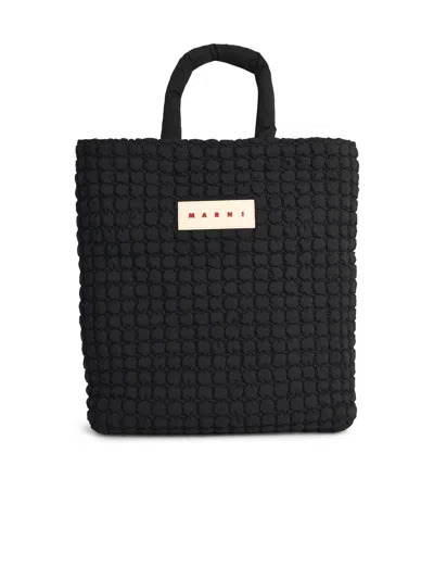 Marni 'shopping Bag' In Black Fabric Men
