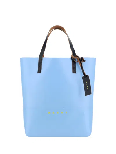 Marni Shopping Bag In Light Blue