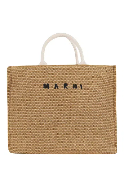 Marni Shopping Bag In Brown