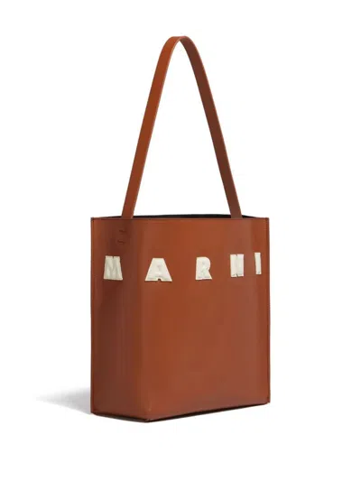 Marni Shopping Bags In Mocaivory