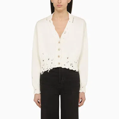 Marni Short Cardigan With White Cotton Wears