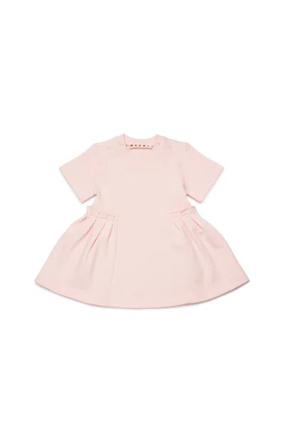 Marni Kids' Short Dress With Logo In Pink