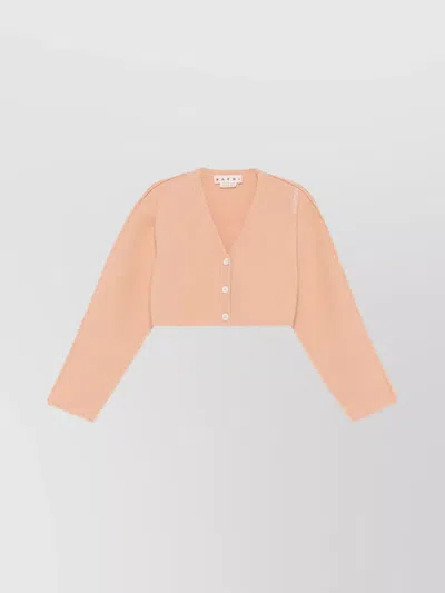 MARNI SHORT KNIT V-NECK CARDIGAN