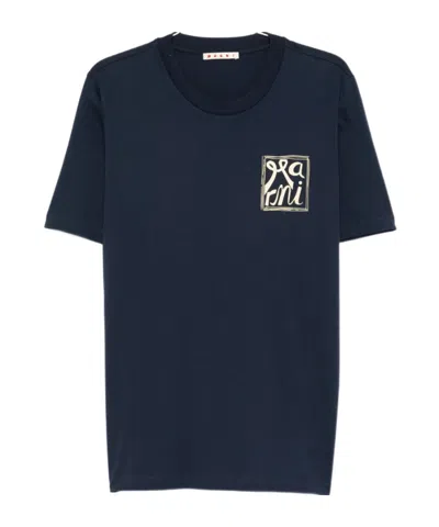 Marni Short-sleesleeved T-shirt In Blue