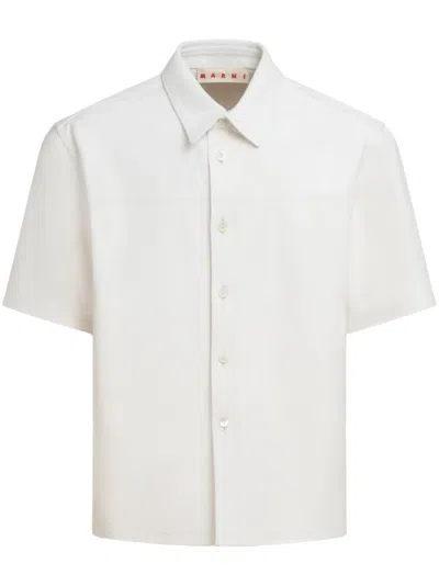 Marni Short Sleeve Buttoned Shirt In Weiss