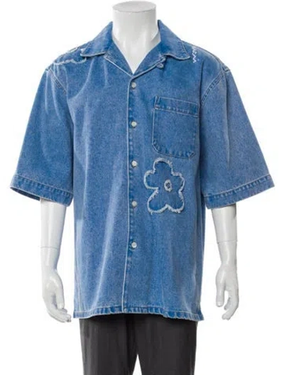 Pre-owned Marni Short Sleeve Denim Shirt W/ Tags In Blue
