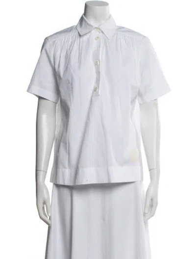 Pre-owned Marni Short Sleeve Polo In White