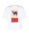 Marni Graphic Print Crew Neck Short Sleeve Top In White
