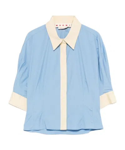 MARNI MARNI DOUBLE CUFFS POPLIN SHIRT