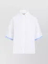 Marni Button-up White Poplin Shirt With Double-layer Cuffs In White