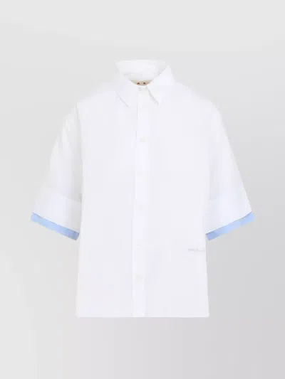 MARNI SHORT SLEEVE SHIRT CONTRASTING CUFFS