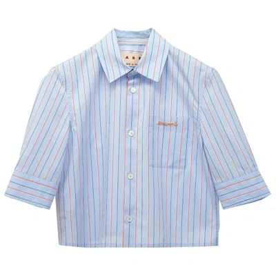Pre-owned Marni Short-sleeve Shirt 'iris Blue' | Women's Size 36