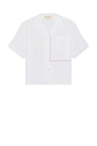 Marni Short Sleeve Shirt In Lily White | ModeSens