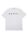 Marni Kids Logo-printed Crewneck T-shirt In White