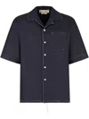 Marni Short-sleeved Denim Shirt In Blue