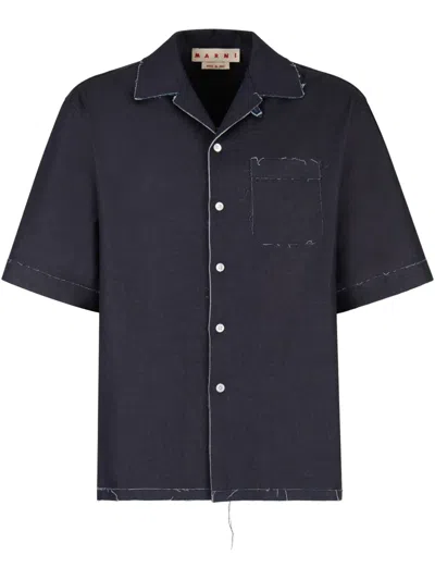 MARNI SHORT-SLEEVED DENIM SHIRT
