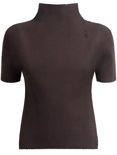 Marni Short-sleeved Jumper In Brown