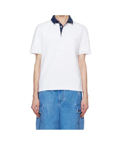 Marni Short-sleeved Polo Shirt In White