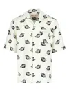Marni Casual Shirt With Graphic Print And Chest Pocket In Neutral