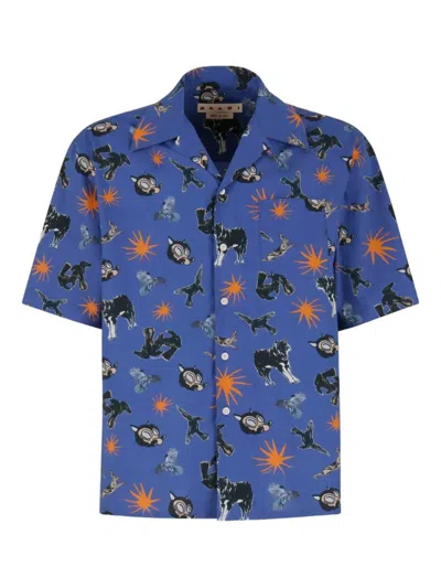 MARNI MARNI SHORT-SLEEVED SHIRT WITH PRINT
