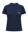 Marni Embroidered-patch T-shirt In Blue