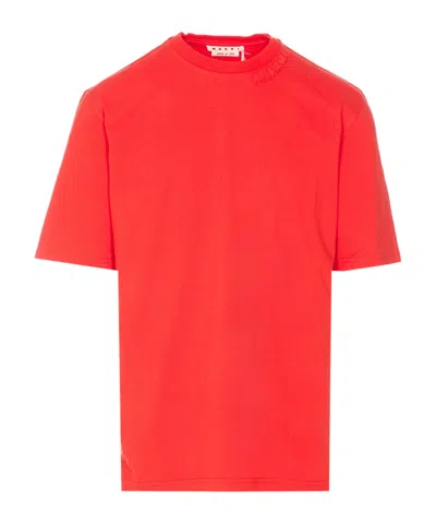 MARNI MARNI LOGO PATCH CREWNECK T-SHIRT