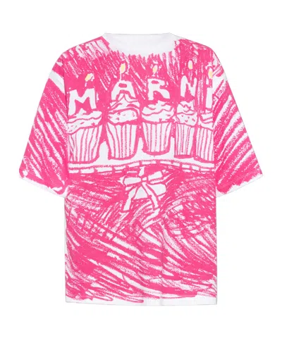 Marni Short-sleeved T-shirt In Pink