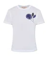 Marni Embroidered Flower T-shirt In White
