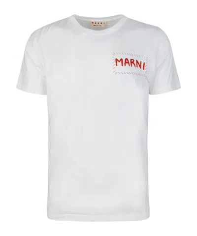 MARNI MARNI LOGO PRINTED CREWNECK T-SHIRT