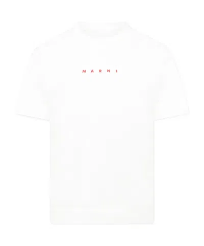 Marni Kids' Short-sleeved T-shirt In White