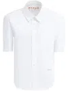Marni Short-sleeved Tailored Cotton Shirt In White
