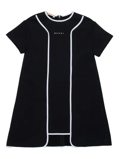 Marni Kids' Short-sleeves Dress In Black