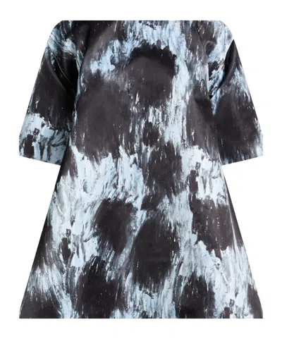 Marni Woman Mini Dress Charcoal Size 6 Polyester In Black
