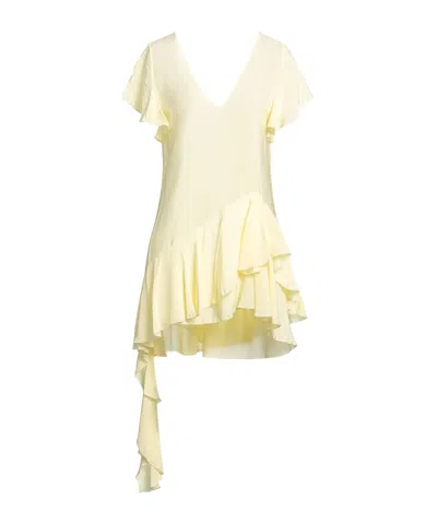 Marni Short Sleeves Flared Dress In White