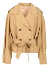 Marni Double-breasted Jacket With Belted Waist