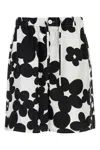 Marni Silk Bermuda Shorts With Black