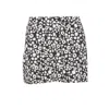 Marni Pleated Floral Shorts Elasticized Waist In Black