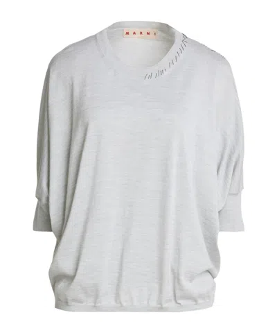 Marni Shortsleeve Knit Top In White