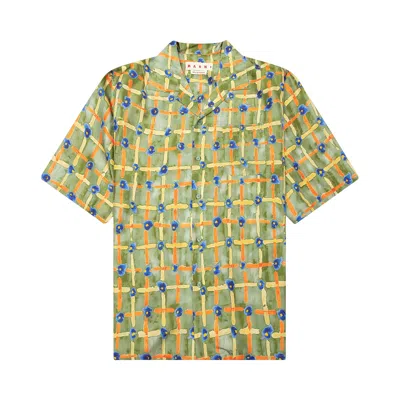 Pre-owned Marni Short-sleeve Shirt 'leaf Green' | Men's Size 50